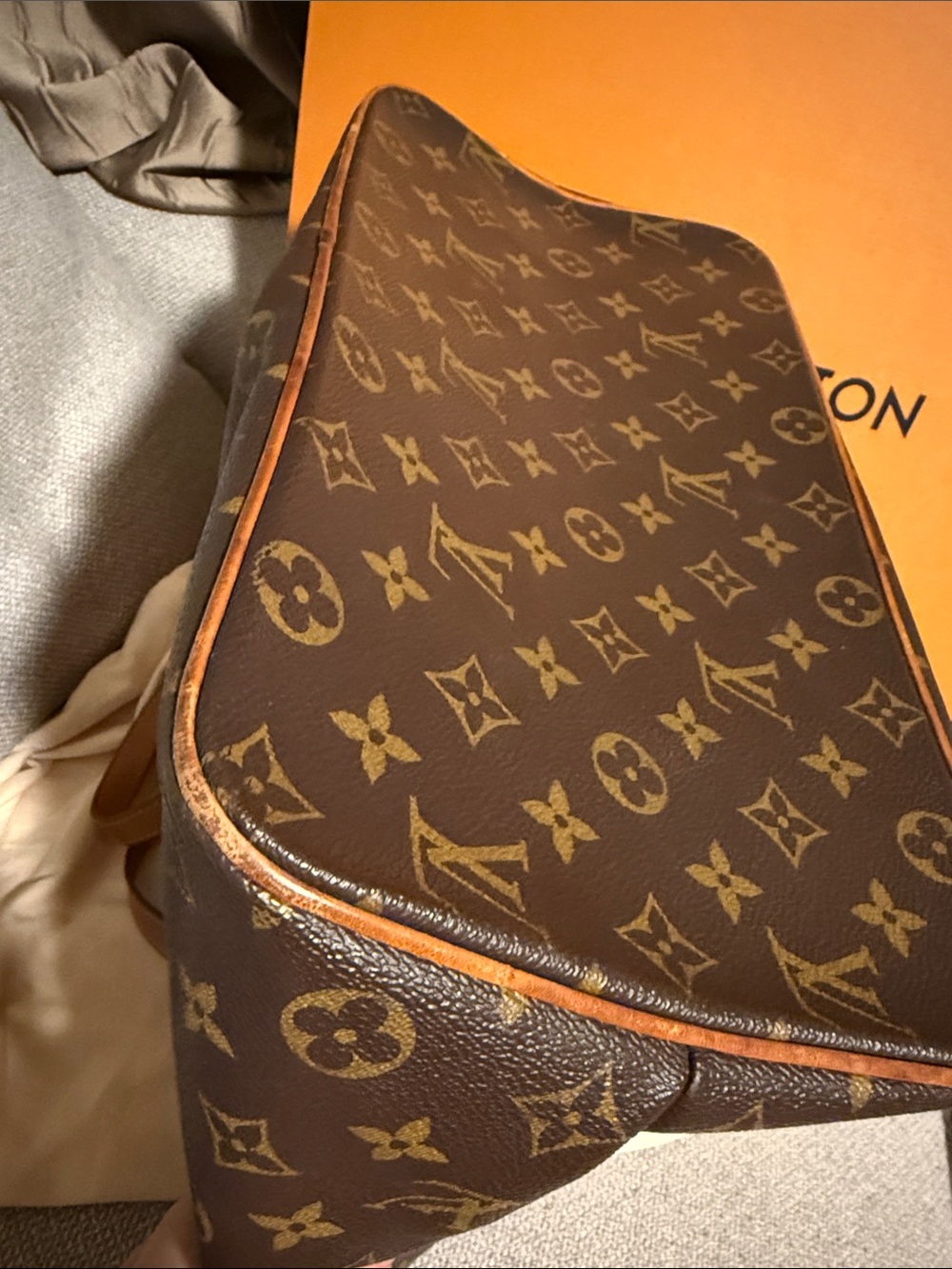 Louis Vuitton Palermo GM Brown Monogram Canvas Shoulder Tote with box Dustbag - Picture 12 of 17